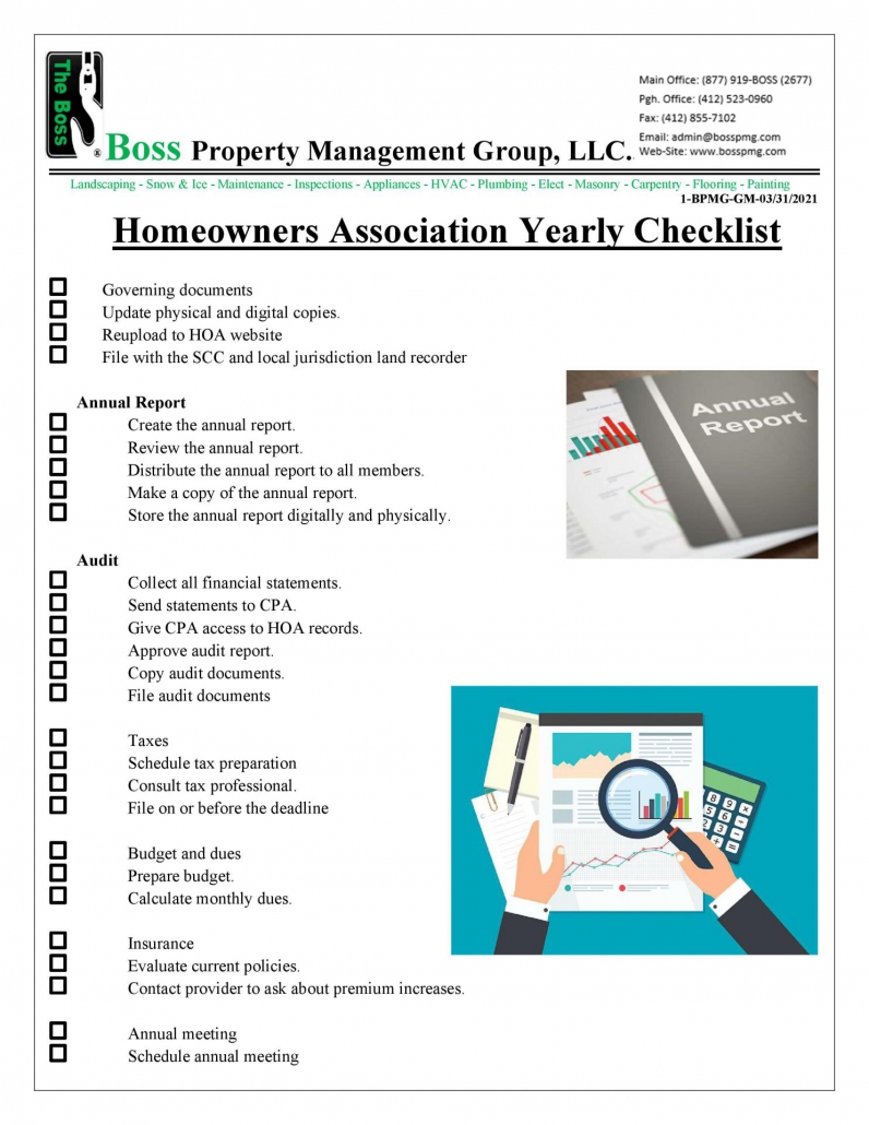 Homeowners Yearly Checklist To Maintain Your Home Printable